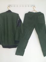 CORDUROY GREEN JACKET AND COMBAT TROUSER BACK 40,000 X 1
