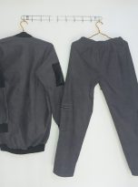CORDUROY GREY JACKET AND COMBAT TROUSER BACK 40,000 X 1