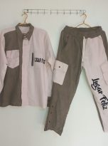 CORDUROY PINK SHIRT AND COMBAT TROUSER FRONT 40,000 X 1