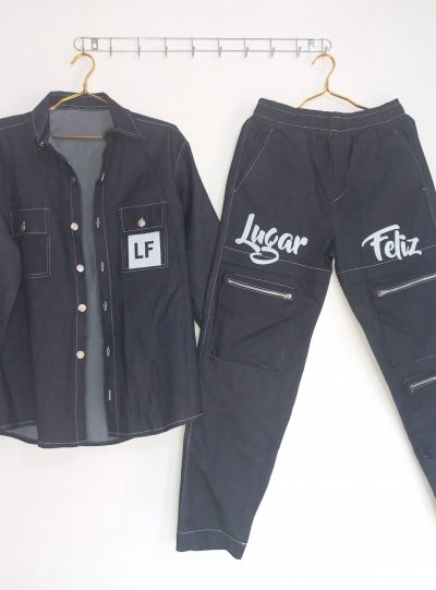 DENIM BLUE JACKET WITH CARGO TROUSERS (large)