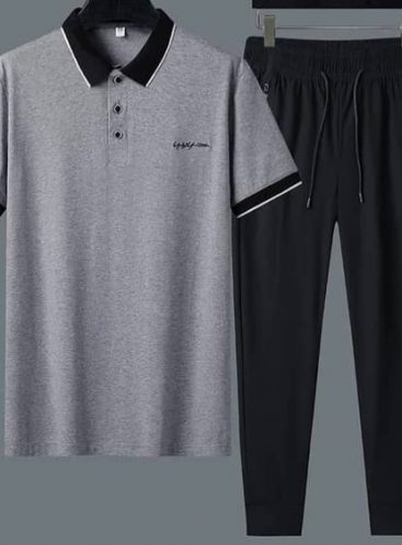 TRENDY GREY POLO AND PANTS (S,M,L,XL,XXL)