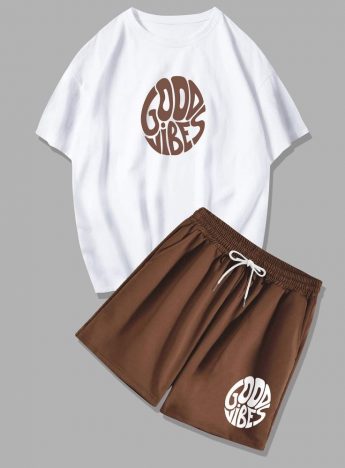GOOD VIBES T-SHIRT WITH SHORT